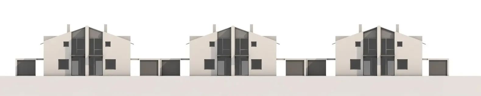 Animation der Doppelhäuser während der Planungsphase